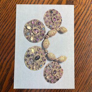 Vintage Postcard Mongolian Rus Ryazan Medallion Necklace u 1988 Standard